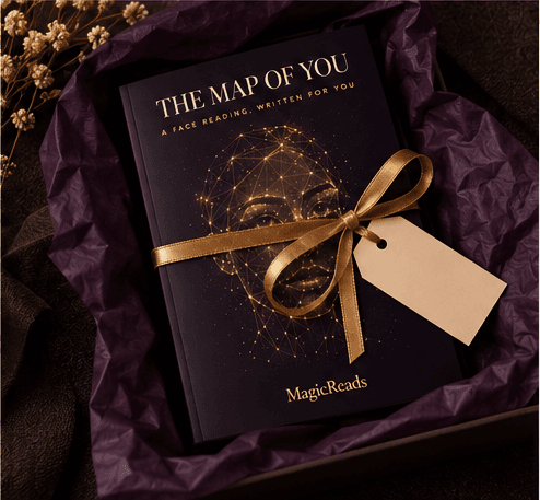 The Map of You paperback wrapped as a gift with a gold ribbon